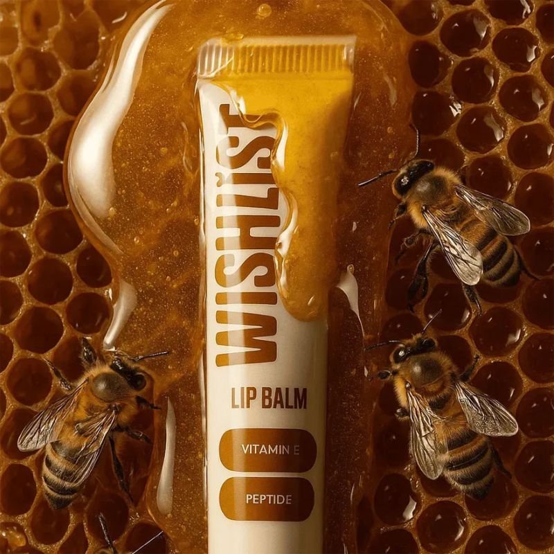 WISHLIST Бальзам-блиск для губ Lip Gloss Balm - Blessed Honey + Іграшка-брелок, 10 мл