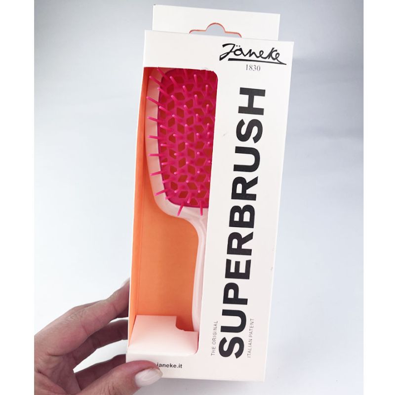 Janeke Superbrush Гребінець для волосся Білий з фуксією