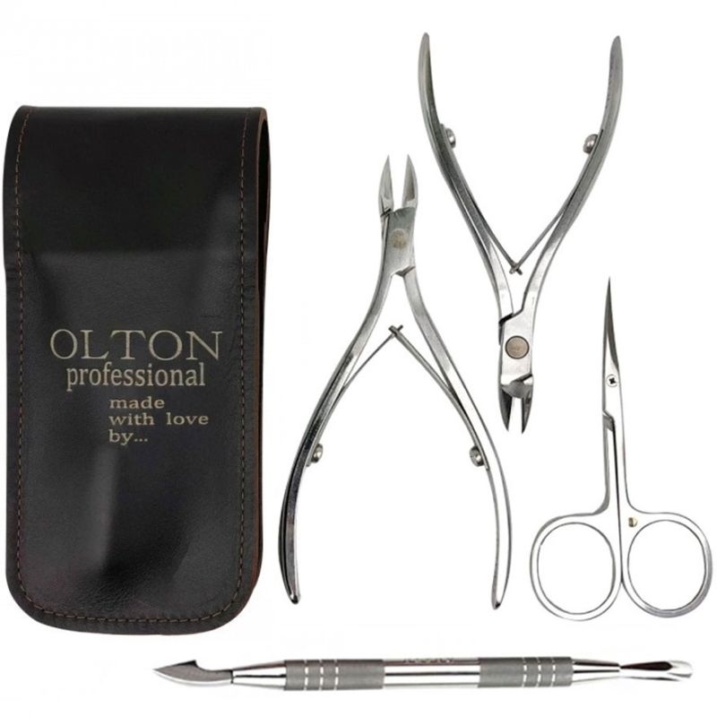 Dark brown manicure set for 4 units