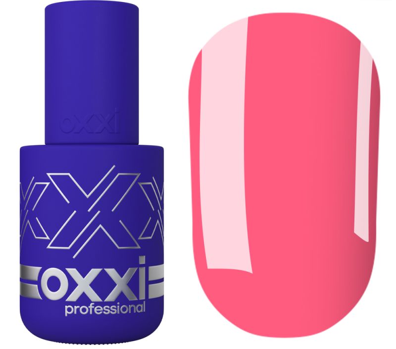 OXXI Gel nail polish No. 243 (bright pink, neon), 10 ml