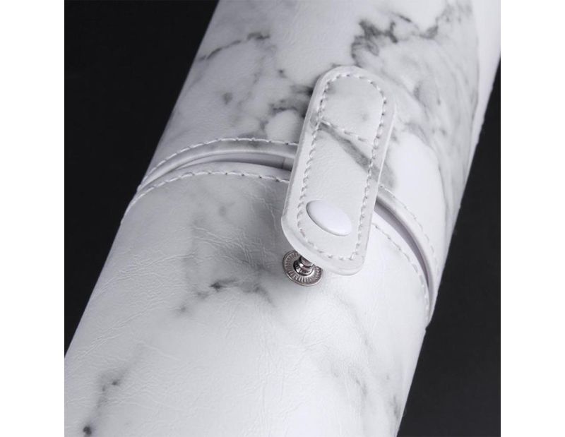 Brush storage tube white (marble), length 23 cm