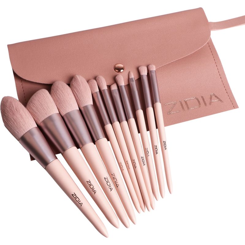 ZIDIA набор кистей для макияжа "Makeup Brush Set" в чехле, 11 шт