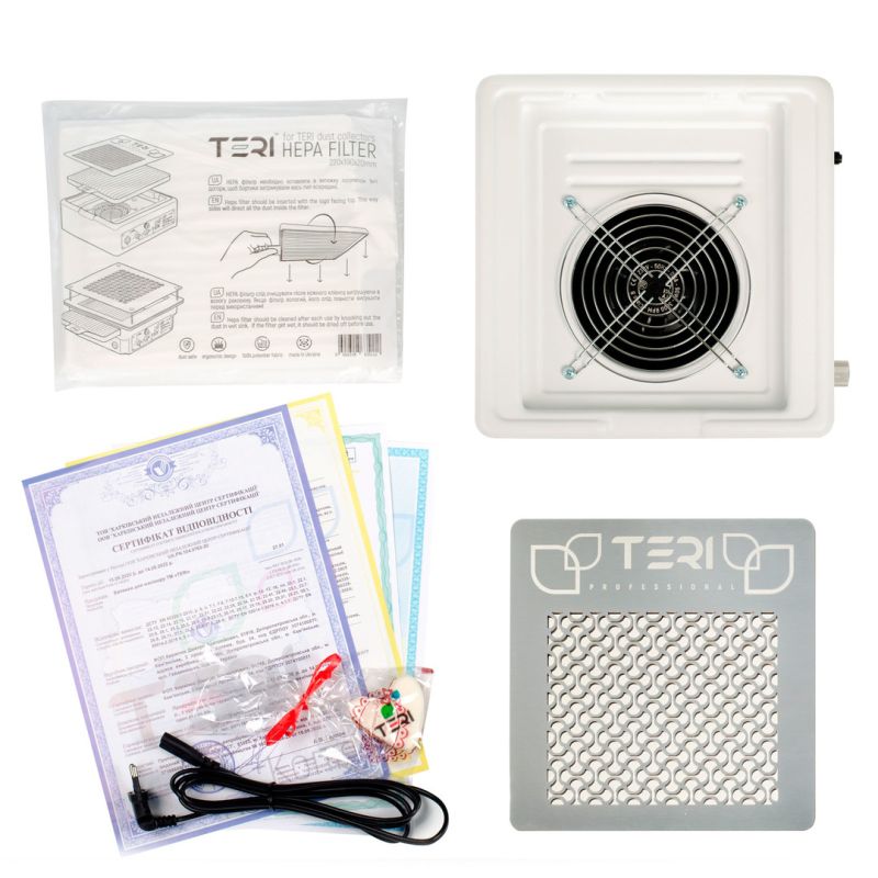 TERI Turbo M Manicure table hood white (metallic mesh)