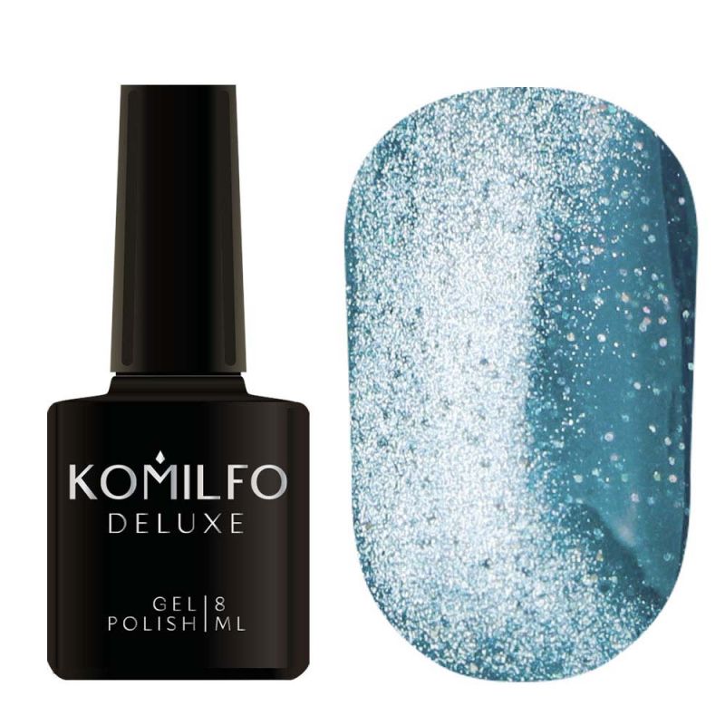 Gel polish Komilfo Fairytale Cat Eye 005 (pale blue, magnetic, reflective), 8 ml